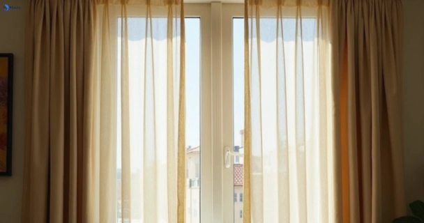 Dusty and dull curtains in colebee-nsw before steam cleaning